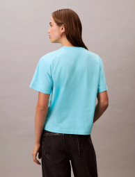 Женская футболка Calvin Klein с логотипом 1159855441 (Голубой L)