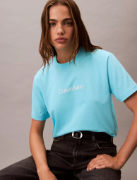 Женская футболка Calvin Klein с логотипом 1159855441 (Голубой L)
