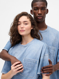 Джинсова футболка GAP 1159855475 (Синій XXS/XS)