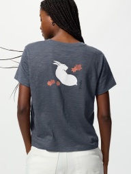 Футболка UNIQLO с принтом Wagara Animals 1159855517 (Серый XS)