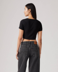 Жіноча укорочена футболка Levi's 1159855632 (Чорний L)
