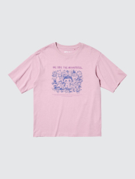 Футболка с принтом Labubu POP MART UT UNIQLO 1159855704 (Сиреневый XL)