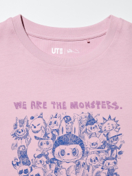 Футболка с принтом Labubu POP MART UT UNIQLO 1159855704 (Сиреневый XL)