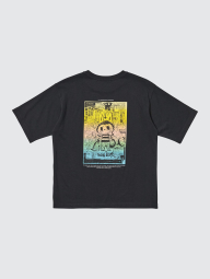 Футболка с принтом Labubu POP MART UT UNIQLO 1159855707 (Черный XS)