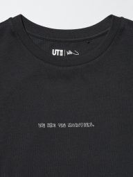 Футболка с принтом Labubu POP MART UT UNIQLO 1159855707 (Черный XS)