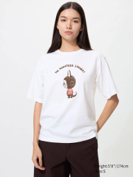 Футболка с принтом Labubu POP MART UT UNIQLO 1159855708 (Белый XXL)