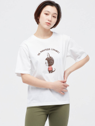 Футболка с принтом Labubu POP MART UT UNIQLO 1159855708 (Белый XXL)