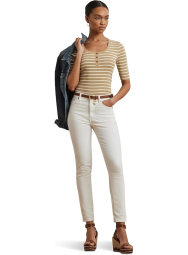 Женская футболка Ralph Lauren 1159855840 (Белый/Бежевый XL)