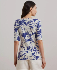 Женская футболка Ralph Lauren с принтом 1159856089 (Синий/Белый M)