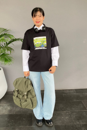 Футболка UNIQLO TOY STORY UT с принтом 1159856226 (Черный L)