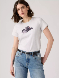 Жіноча футболка Levi's з принтом 1159856538 (Сірий S)