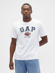 Мужская футболка GAP с принтом 1159856540 (Белый XXL)