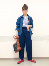 Футболка Keith Haring UNIQLO в полоску 1159856579 (Синий/Белый XXL)