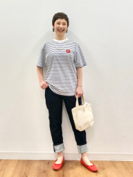 Футболка Keith Haring UNIQLO в полоску 1159856579 (Синий/Белый XXL)