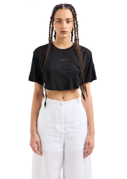 Женская футболка Armani Exchange с логотипом 1159856664 (Черный L)