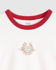 Жіноча укорочена футболка Levi's з принтом 1159857121 (Білий S)