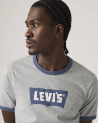 Футболка чоловіча Levi's з логотипом 1159857183 (Сірий S)