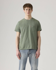 Футболка Levi's с карманом 1159857192 (Зеленый L)