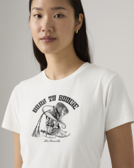 Женская футболка Levi's с принтом 1159857217 (Молочный M)