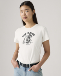 Женская футболка Levi's с принтом 1159857217 (Молочный M)