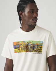 Мужская футболка Levi's с принтом 1159857669 (Молочный S)