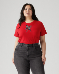 Женская футболка Levi's с принтом 1159857736 (Красный 1X)