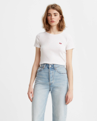 Женская футболка Levi's в рубчик 1159857904 (Белый XXL)