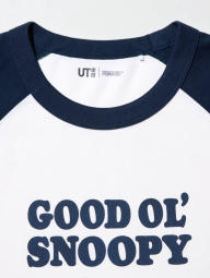 Футболка PEANUTS UT UNIQLO з принтом 1159858141 (Синій/Білий M)