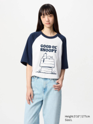 Футболка PEANUTS UT UNIQLO з принтом 1159858141 (Синій/Білий M)
