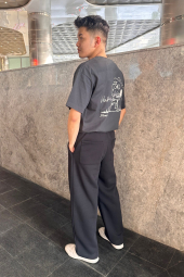 Футболка PEANUTS UT UNIQLO з принтом 1159858159 (Сірий M)