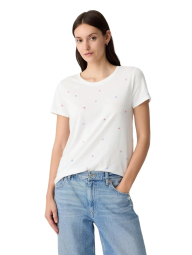 Жіноча футболка GAP з принтом 1159858549 (Молочний M)