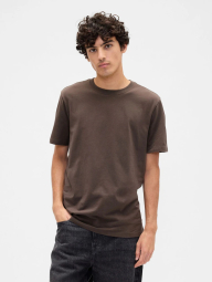 Мужская однотонная футболка GAP 1159858684 (Коричневый XL)