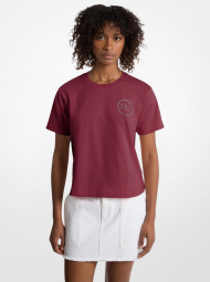 Жіноча футболка Michael Kors з логотипом 1159858707 (Бордовий XXL)