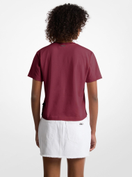Жіноча футболка Michael Kors з логотипом 1159858707 (Бордовий XXL)