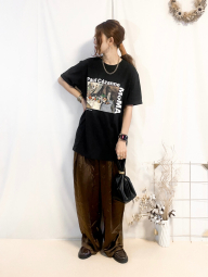 Футболка MoMA Art ICONS UNIQLO с принтом 1159859014 (Черный L)