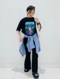 Футболка Dan Da Dan UNIQLO з принтом 1159859323 (Чорний S)