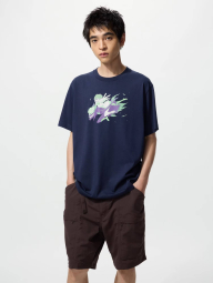 Футболка Dan Da Dan UNIQLO з принтом 1159859325 (Синій S)