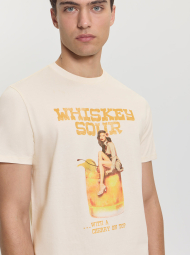 Мужская футболка Guess с принтом 1159860119 (Молочный XXL)