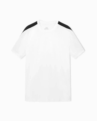 Футболка Armani Exchange с контрастными вставками на рукавах 1159860663 (Белый XXL)