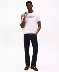 Мужская футболка Tommy Hilfiger с логотипом 1159860824 (Белый M)