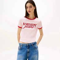Женская футболка Tommy Hilfiger с логотипом 1159860876 (Розовый XL)