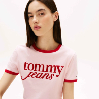 Женская футболка Tommy Hilfiger с логотипом 1159860876 (Розовый XL)