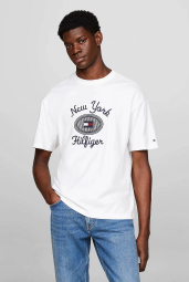 Мужская футболка Tommy Hilfiger с вышивкой 1159860889 (Белый S)