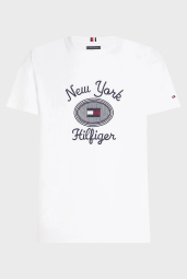 Мужская футболка Tommy Hilfiger с вышивкой 1159860889 (Белый S)