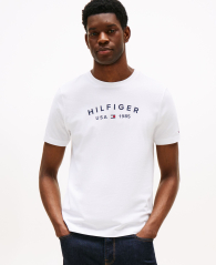 Чоловічі футболки Tommy Hilfiger з логотипом 1159861527 (Білий M)