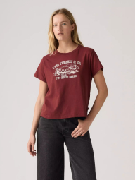Женская футболка Levi's с принтом 1159861861 (Бордовый S)