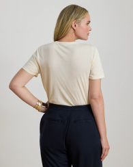 Жіноча футболка Ralph Lauren з вишивкою 1159862117 (Молочний M)