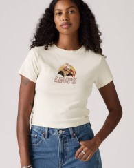 Жіноча футболка Levi's зі стразами 1159862673 (Молочний S)