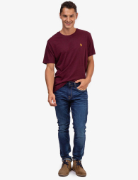 Футболка U.S. Polo Assn с логотипом 1159863107 (Бордовый M)