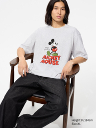 Футболка UNIQLO Disney's Mickey Mouse 1159863200 (Серый XXL)